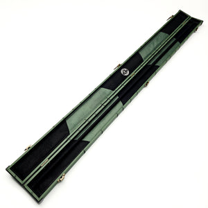 Premium Cues Faux Leather 3/4 Cue Case full lengh open view