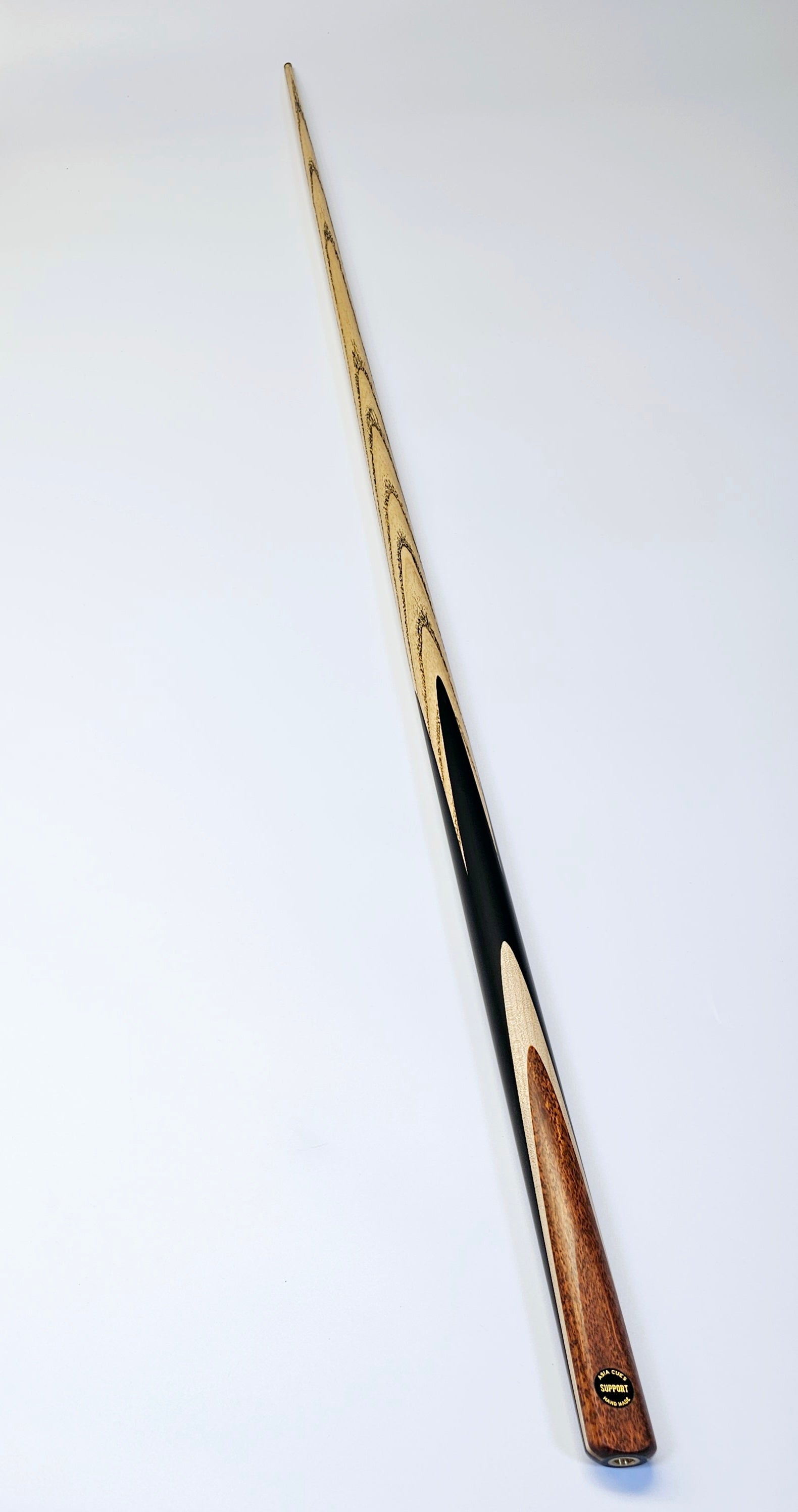 Asia Cues Support - One Piece Snooker Cue 9.5mm Tip, 17.9oz, 57"