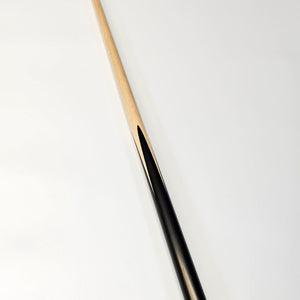 Full view of Premium Cues ICON No.012 - One Piece Snooker Cue showcasing its seamless maple shaft and ebony butt design.