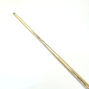 Premium Cues ICON No.015 snooker cue full shaft view with light ash wood grain, ideal for precision indoor billiards play.