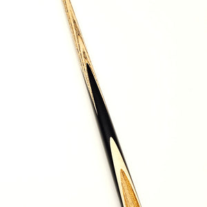 Full view of Asia Cues Ultimate No.1051 one piece pool cue, 57.5 inches long with 8.9mm tip and 17.6oz weight for balanced control.