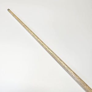 Side view of Premium Cues ICON No.010 shaft highlighting smooth ash wood texture, ideal for indoor snooker enthusiasts.