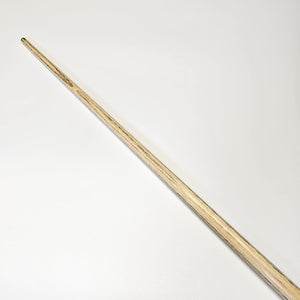 Premium Cues ICON No.004 - One Piece Snooker Cue displayed diagonally to emphasize the uniform ash shaft and craftsmanship.