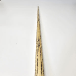 Top-down view of Premium Cues ICON No.002 - One Piece Snooker Cue highlighting the straight grain shaft for precision and balance.