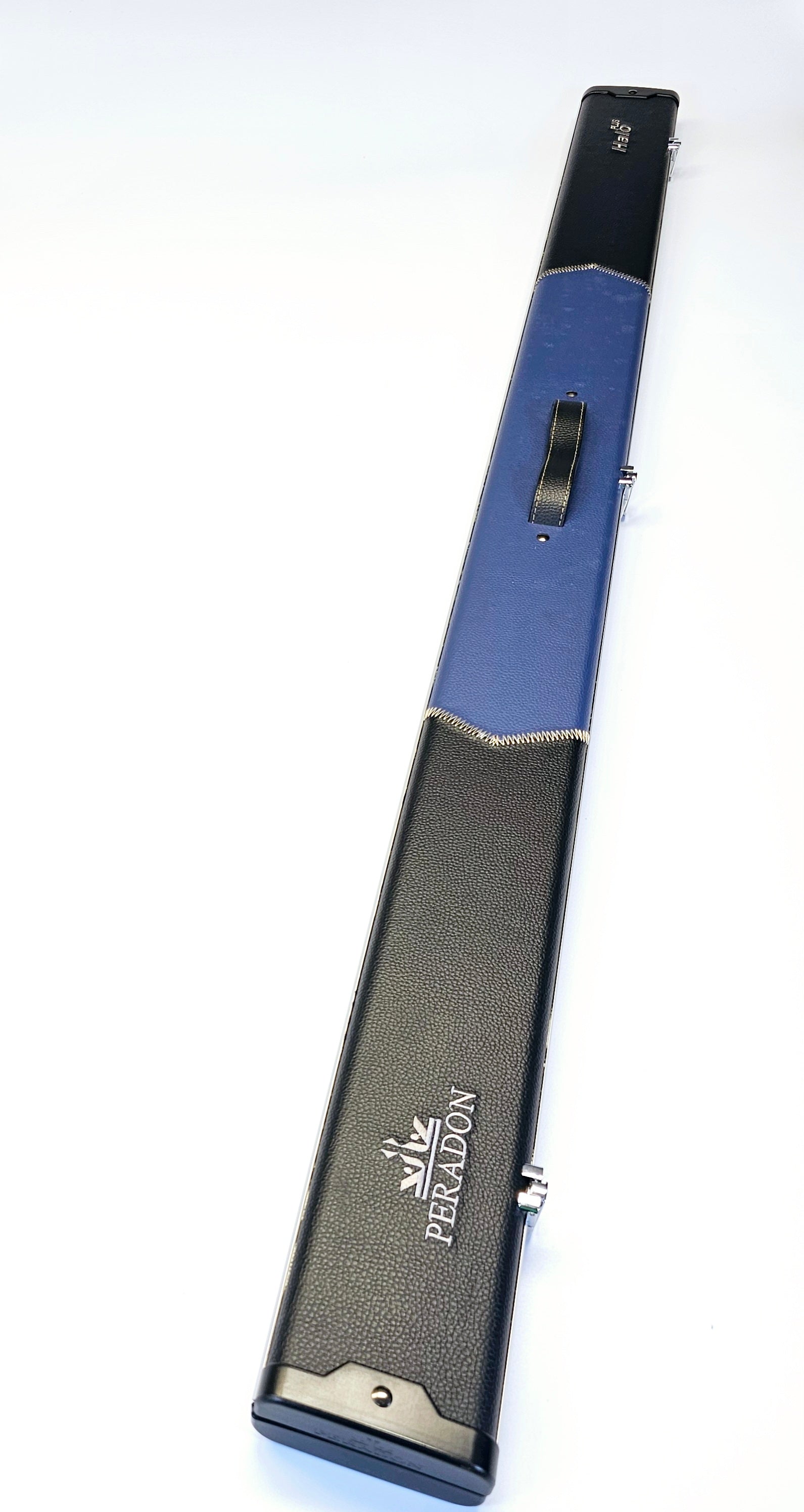 Peradon Limited Edition Black & Blue Block Halo Plus One Piece Cue Case