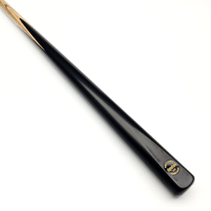 Asia Cues Signature No.548 snooker cue with ebony butt and full ash shaft, featuring a sleek one-piece design for professional play.
