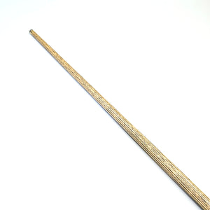 Prestige Cues Green Plate snooker cue featuring handmade ash shaft and olivewood splices, perfect for serious snooker players.