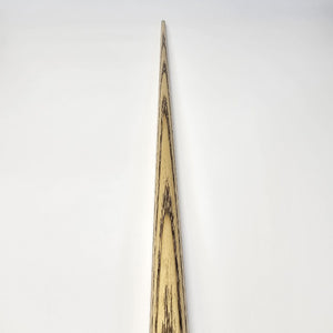 Top view of Premium Cues ICON No.005 - One Piece Snooker Cue highlighting the straight grain ash shaft for precision and balance.