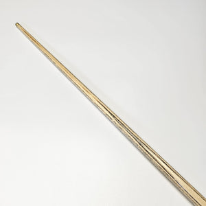 Side angle of Premium Cues ICON No.011 ash shaft highlighting the natural wood grain and craftsmanship.