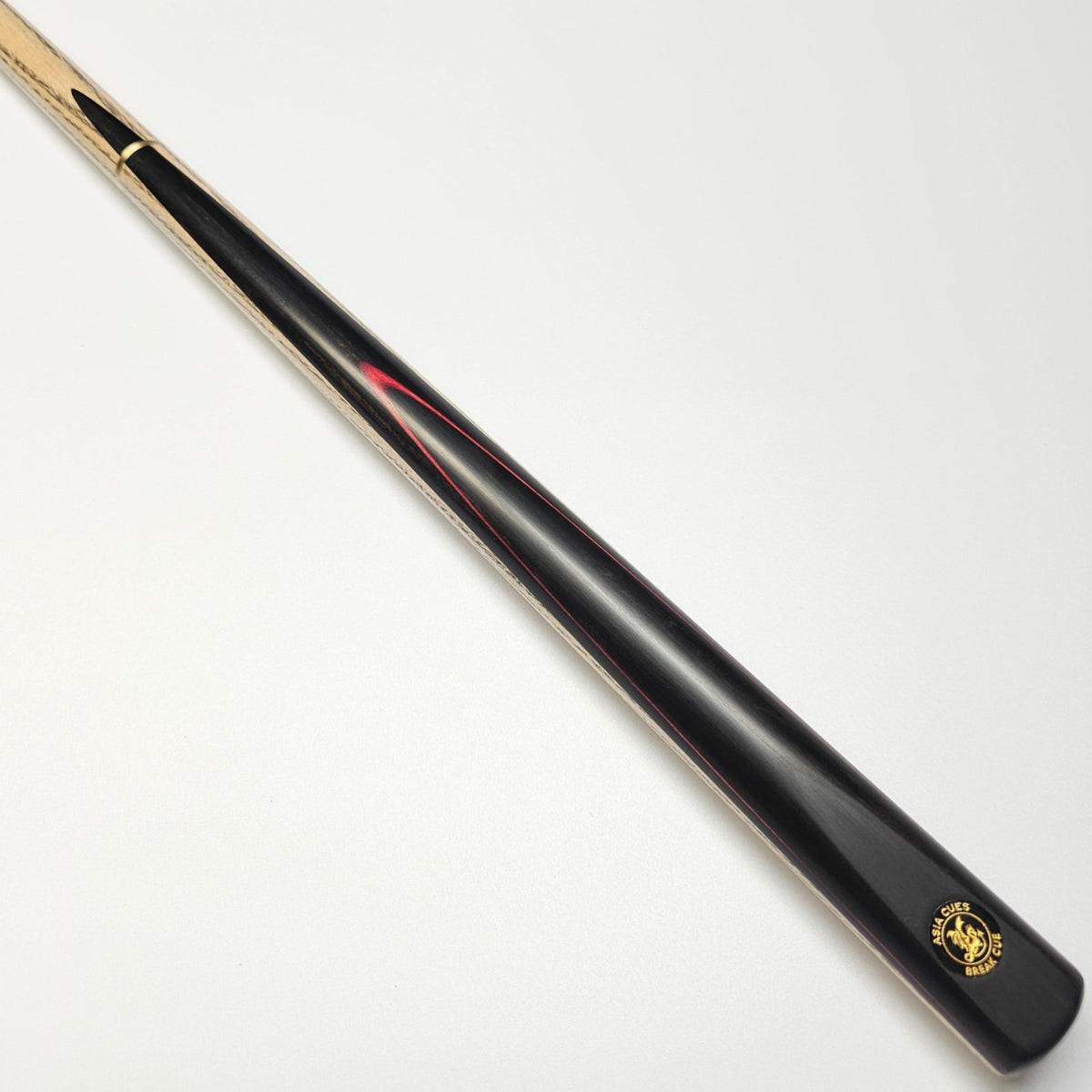 Asia Break Cue 3/4 Jointed Ash Ebony with Red Veneer Butt view