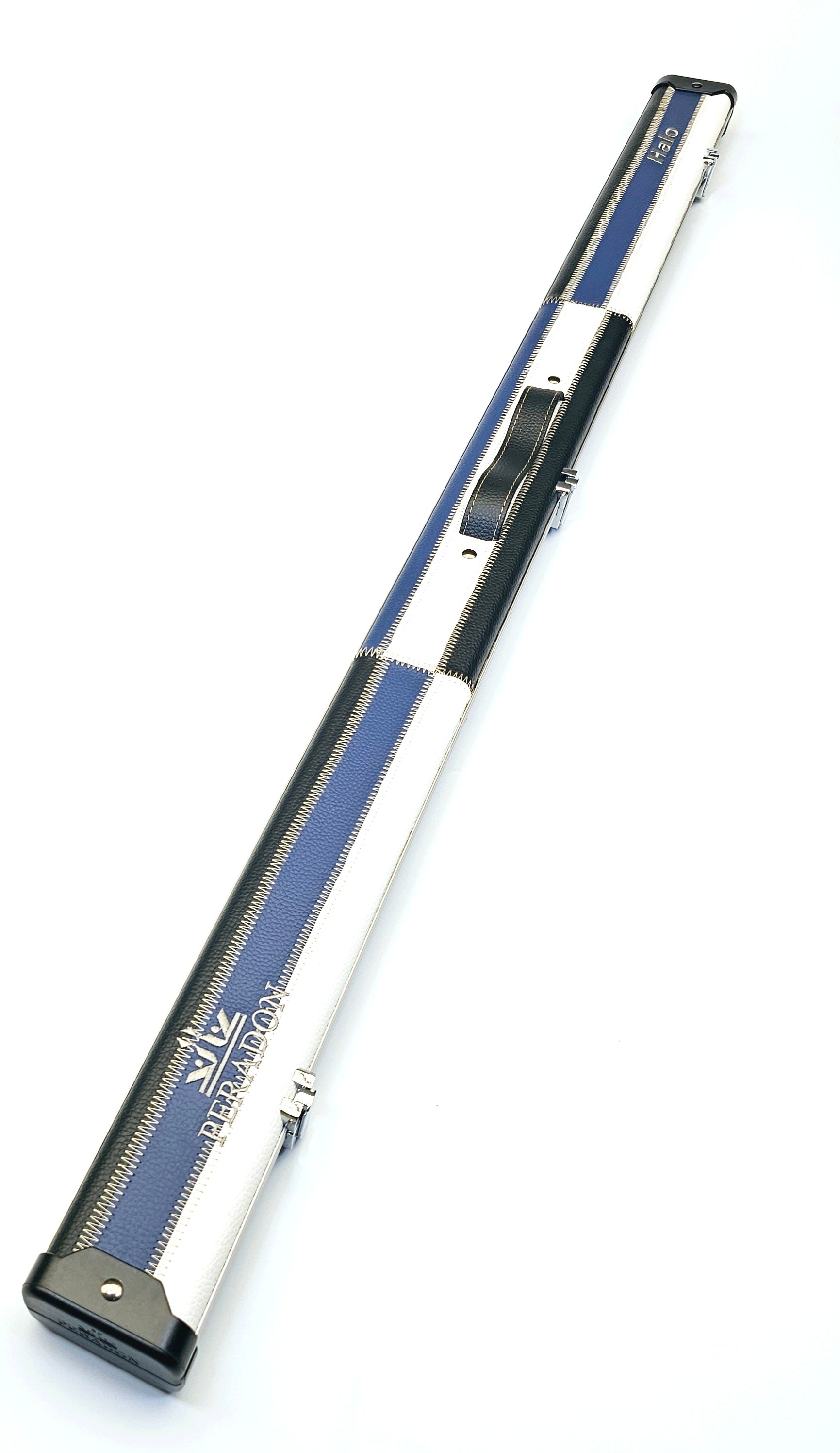 Peradon Limited Edition Black, White & Blue Block 3/4 Cue Case