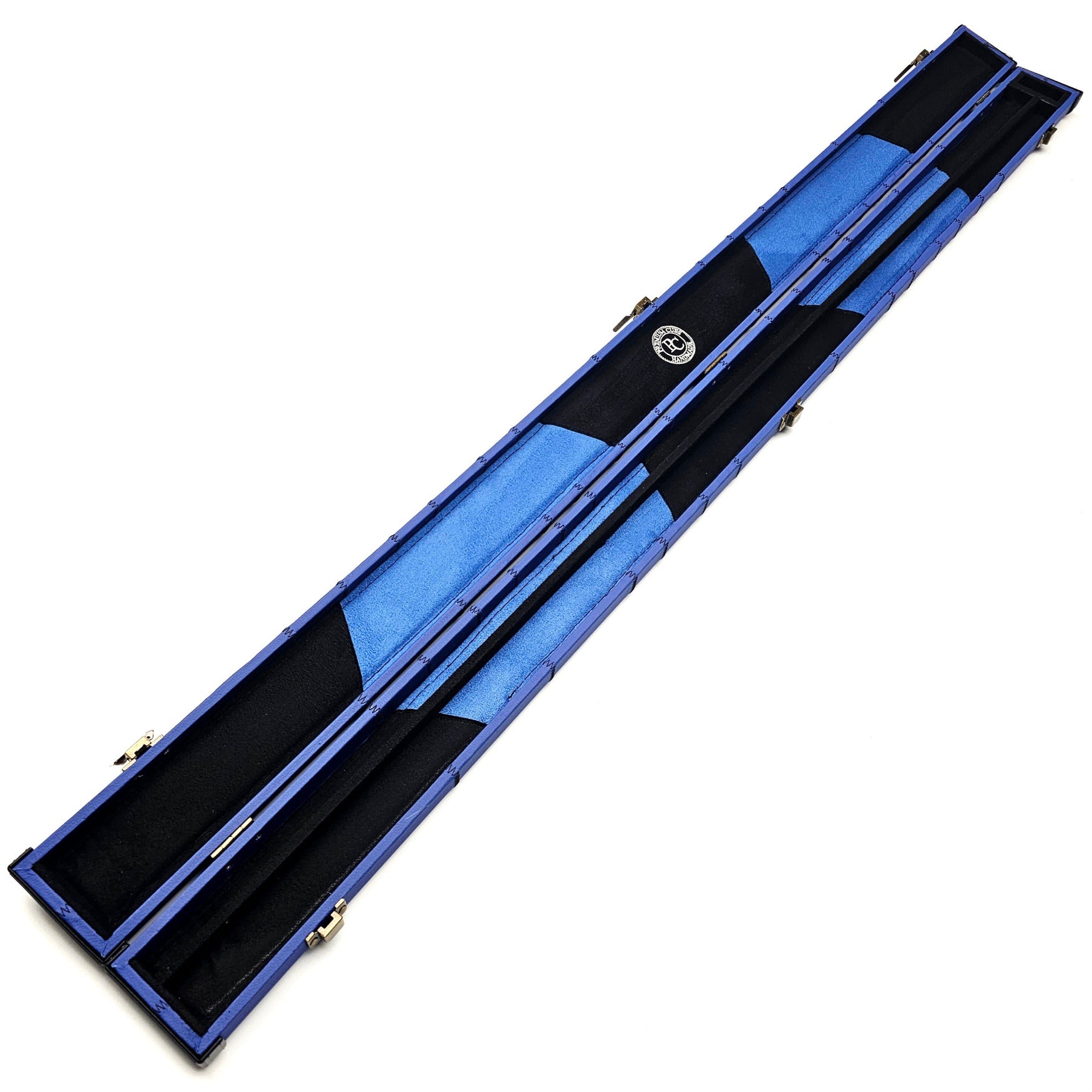 Premium Cues Blue Patchwork Faux Leather 3/4 Cue Case