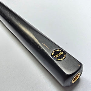 Asia Cues Support - One Piece Snooker Cue  Handmade Ebony Butt. Badge View