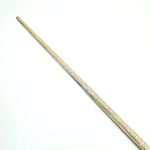 Full-length view of Prestige Cues Green Plate snooker cue shaft crafted from ash wood, ideal for professional snooker play.