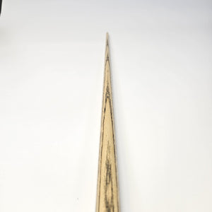 Top view of Premium Cues ICON No.001 showing straight grain ash shaft, crafted for precision in snooker and pool games.