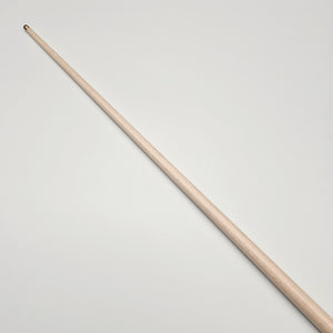 Detailed view of the Asia Cues Connoisseur No.263 cue shaft, made from full maple for consistent balance and control in snooker games.