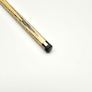 Close-up of Asia Cues Signature No.562 titanium ferrule and 9.7mm tip, engineered for accuracy and durability in professional snooker play.