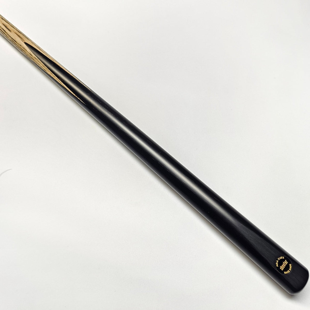 Asia Cues Shooter  One Piece Snooker Cue  Handmade Ebony Butt. Butt View