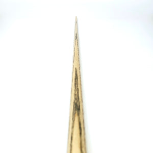 Top-down view of Premium Cues ICON No.015 - One Piece Snooker Cue showing straight shaft alignment and smooth tapering design.