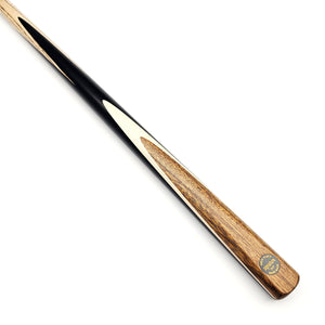 Asia Cues Signature No.557 snooker cue with ebony butt, Ovangkol front splice, and thick Maple veneer for professional play.