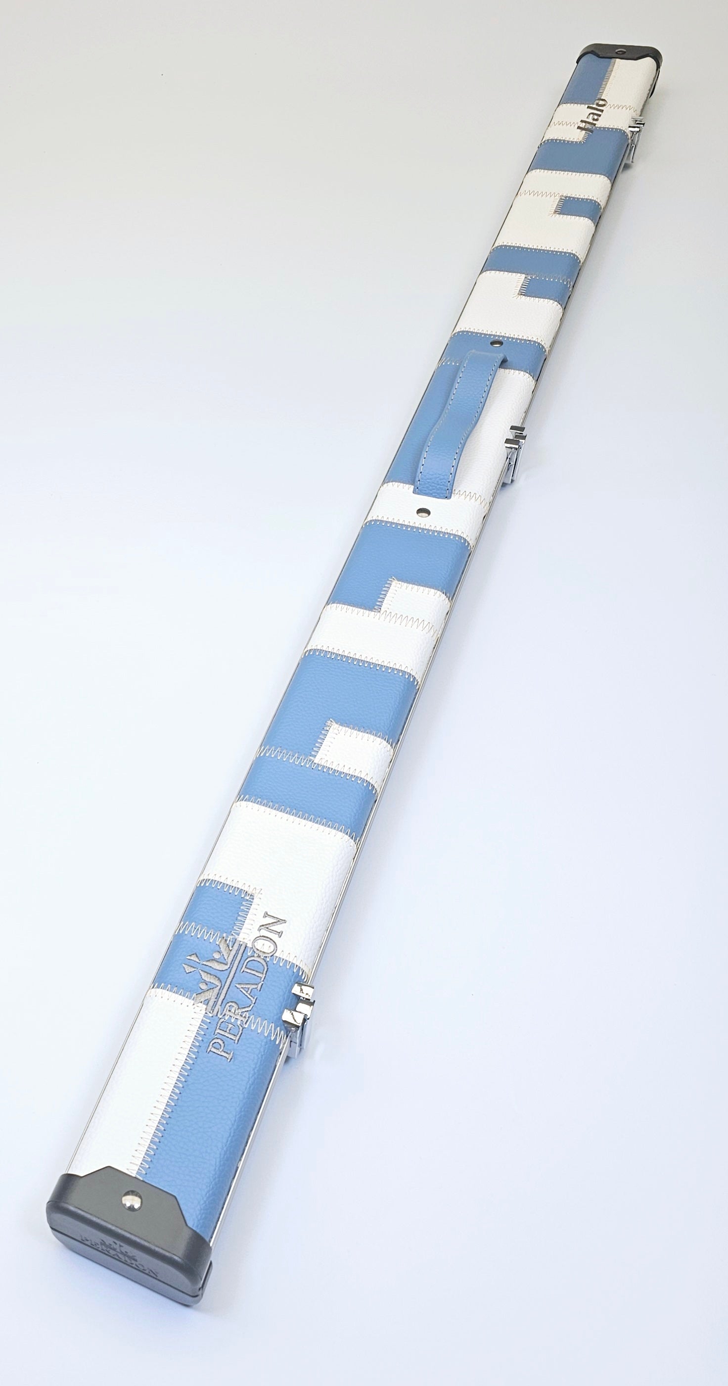 Peradon Limited Edition Light Blue & White Patch Halo 3/4 Cue Case