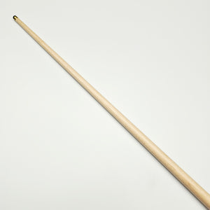 Detailed view of Asia Cues Support cue’s maple shaft highlighting its smooth finish and straight grain for enhanced shot accuracy.