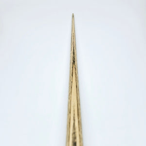 Top-down perspective of Premium Cues ICON No.026 cue shaft highlighting the straight grain and precision taper for accurate play.