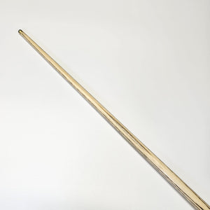 Premium Cues ICON No.010 snooker cue shaft with natural wood finish, crafted for balance and accuracy in competitive play.