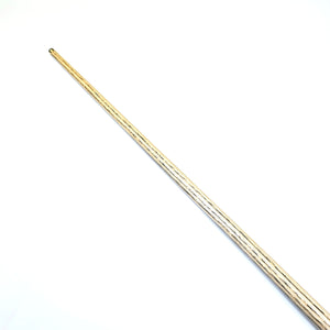 Detailed shaft texture of Prestige Green Plate Snooker Cue 3, 57-inch one piece cue with precision craftsmanship.