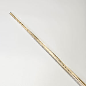 Premium Cues ICON No.003 snooker cue shaft with visible wood grain pattern and smooth craftsmanship for professional play.