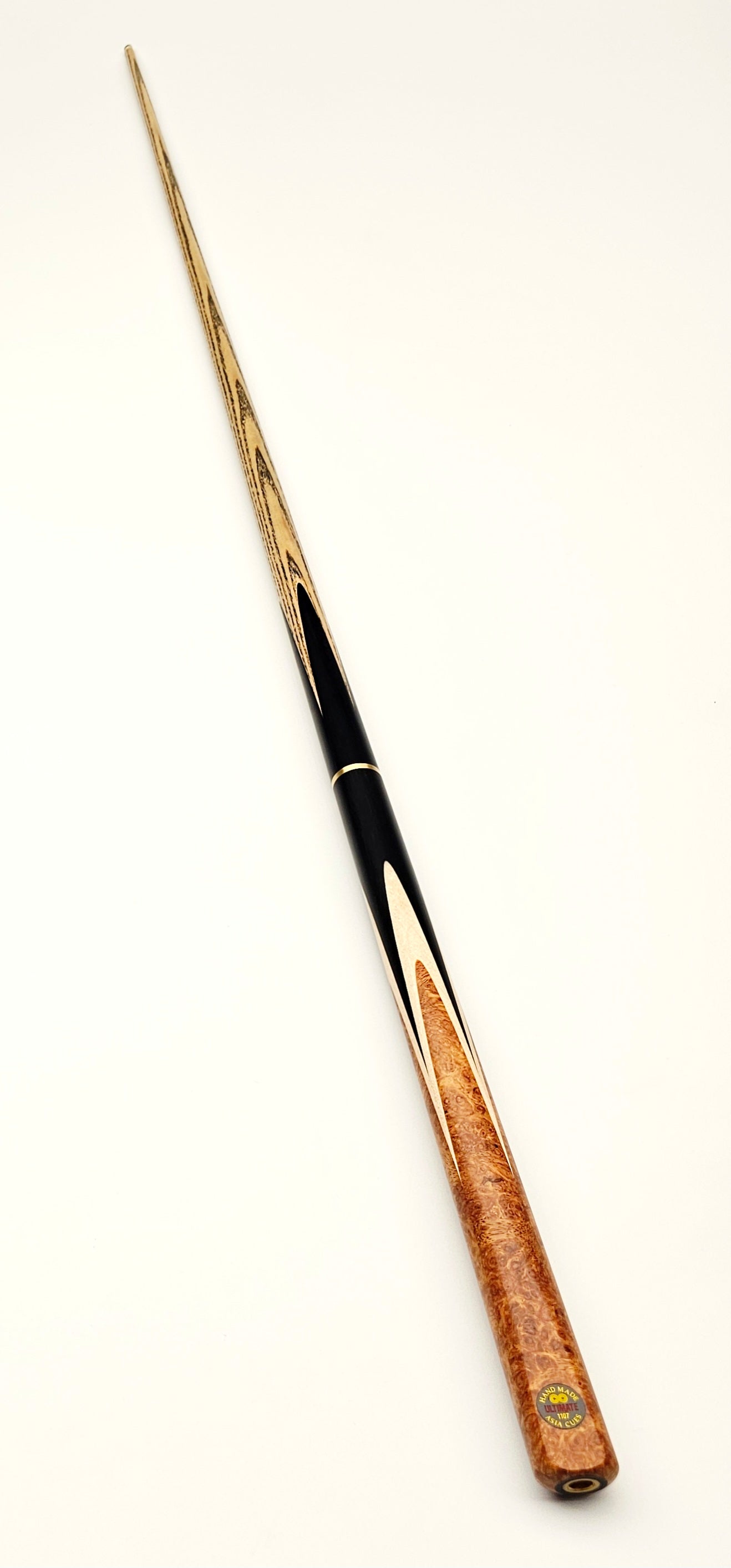 Asia Cues Ultimate No.1107 - 3/4 Jointed Snooker Cue 9.8mm Tip, 18.4oz, 58"