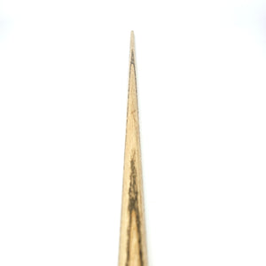 Top view of Premium Cues ICON No.019 - One Piece Pool Cue showcasing straight ash shaft grain ideal for precision billiards performance.