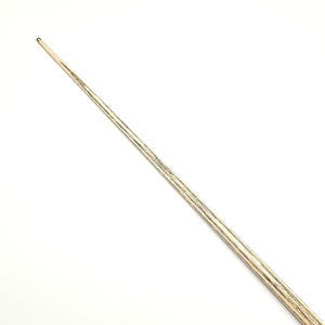 Top angle of Asia Cues Ultimate No.1051 cue shaft showcasing fine maple grain and craftsmanship for billiards performance.