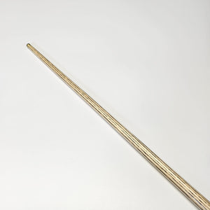 Premium Cues ICON No.005 - One Piece Snooker Cue shaft close-up showing natural ash finish and smooth taper for professional gameplay.