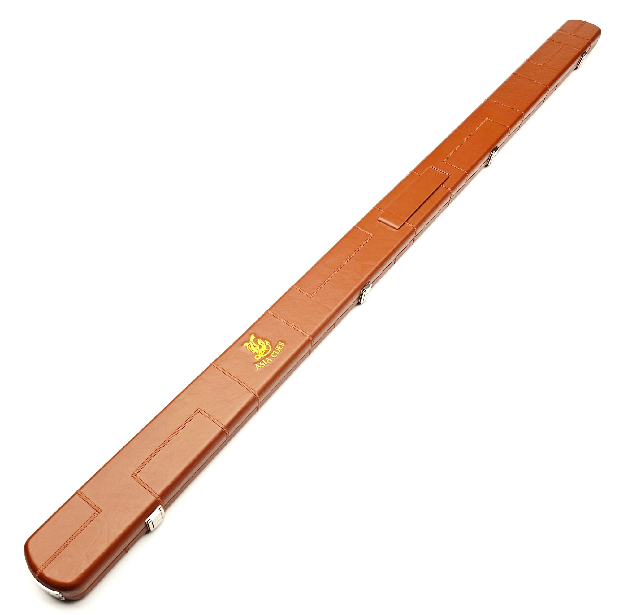 Asia Cues Wide Leather One Piece Cue Case - Tan Patchwork