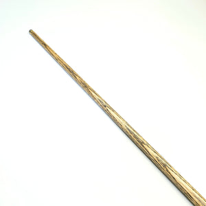 Full view of Prestige Cues Green Plate snooker cue showcasing smooth ash shaft and precision craftsmanship for indoor billiards.