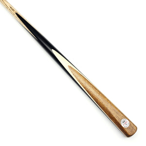 Asia Cues Ultimate No.1051 one piece pool cue with ebony butt, ovangkol front splice, and thick maple veneer for precision play.