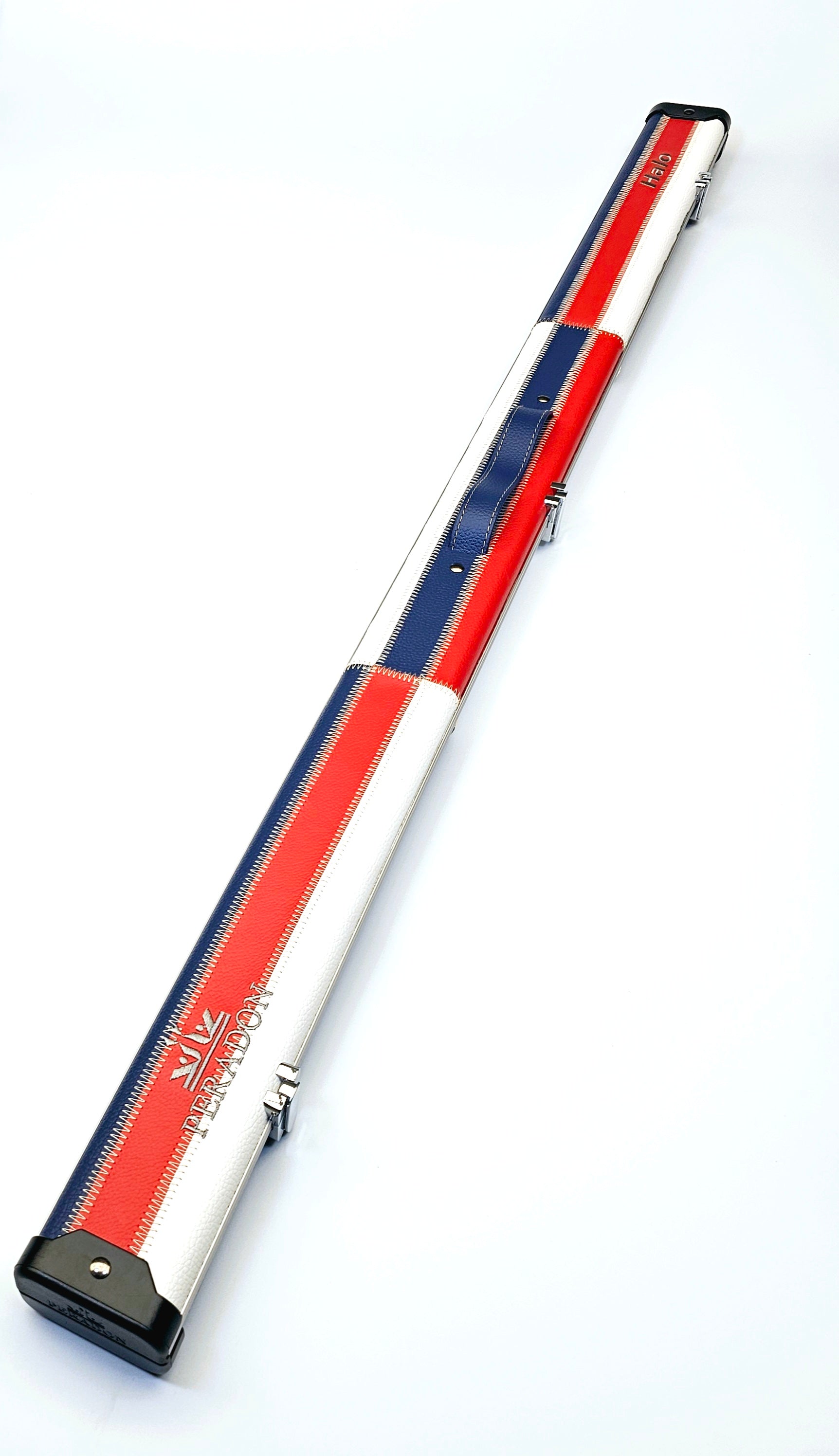 Peradon Limited Edition Halo Red, White & Blue Block 3/4 Cue Case