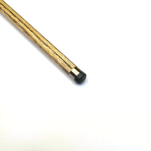 Close-up of Premium Cues ICON No.020 titanium ferrule and tip, designed for durability and precision in competitive billiards.