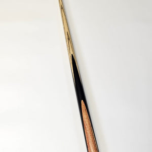 Full angled view of Premium Cues ICON No.007 - One Piece Snooker Cue showing elegant taper and balanced design for cue sports.