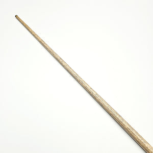 Detailed view of the Asia Cues Signature No.548 cue shaft showing consistent ash grain and high-quality finish.
