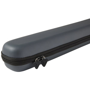 Svartur 2 piece cue case metalic grey on closed view